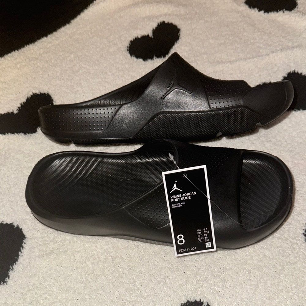 Jordan Black Sandals Sleek Design Comfort Slides